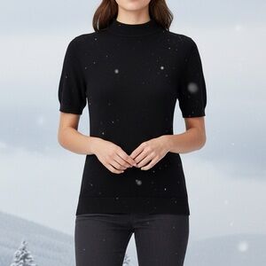 Zara Classic Black Short Sleeve Top
